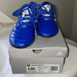 Adidas. Kids. Size 13. Soccer cleats.